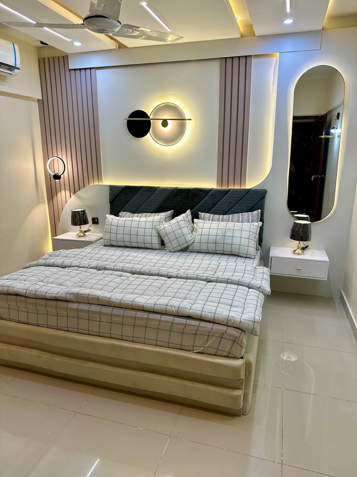 Designer 2BR Apartment in DHA With TV & AC