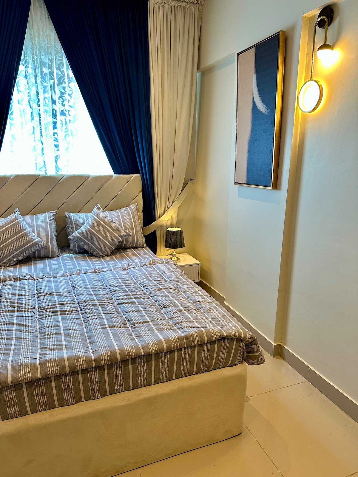 Designer 2BR Apartment in DHA With TV & AC - Bedroom 2 image 4