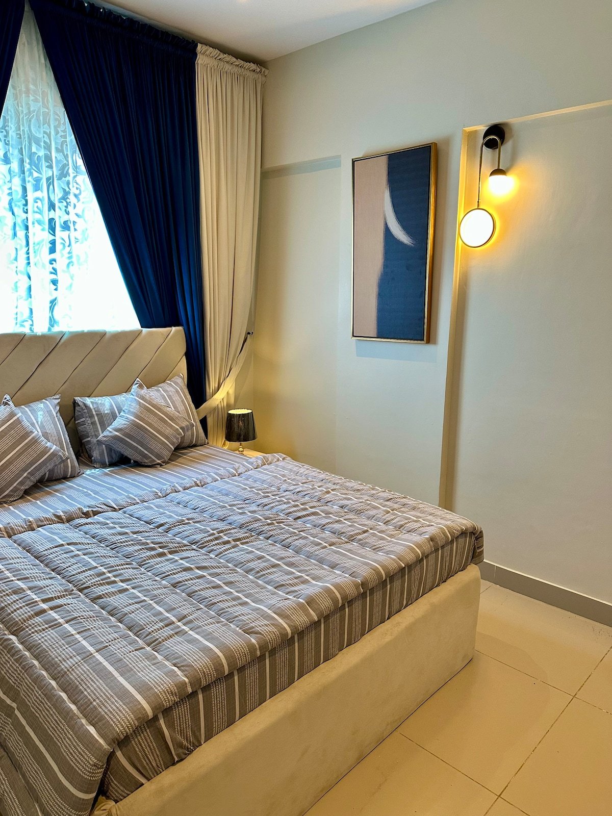 Designer 2BR Apartment in DHA With TV & AC - Bedroom 2 image 5